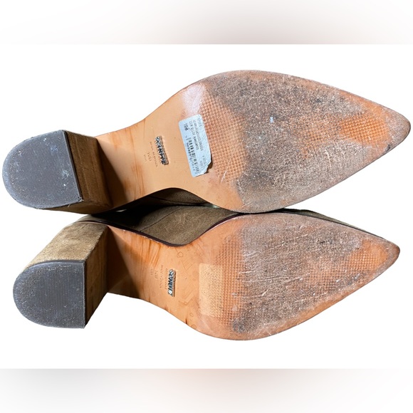 SCHUTZ Brown Nayra Kangaroo Zip Front Suede Ankle Boots Women’s US10 - Picture 5 of 6